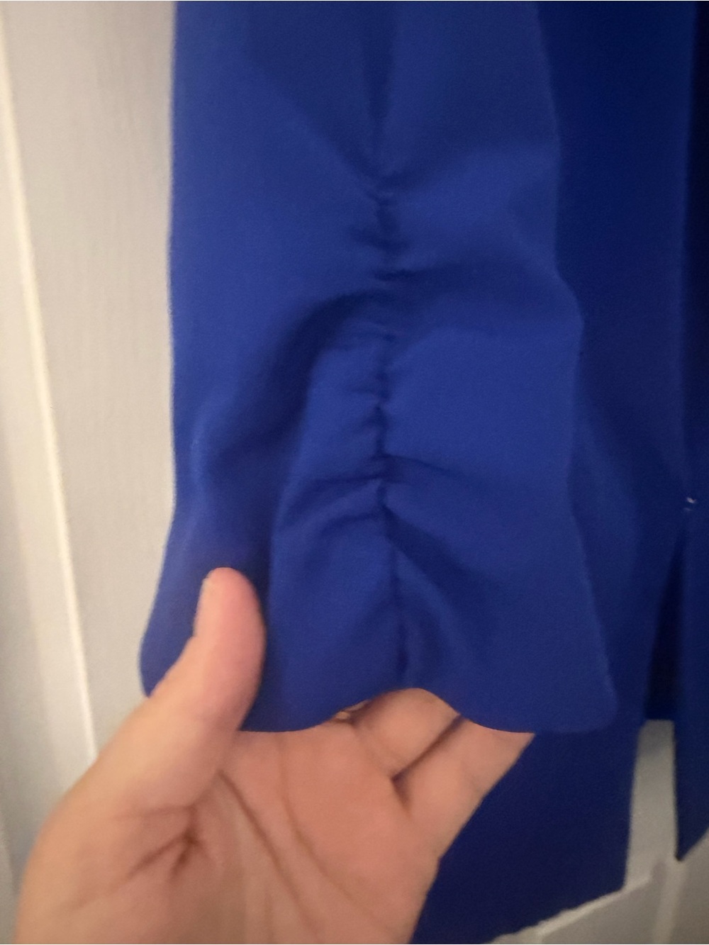 INC International Concepts Cobalt Blue 3/4 Ruched Sleeve Blazer L - Picture 2 of 7
